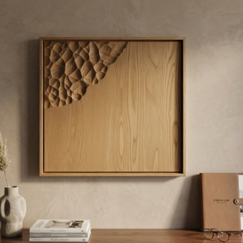 Line Péquin — tableau bois gougé 1