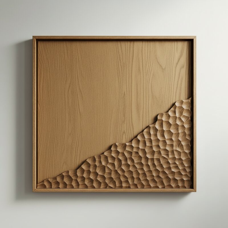 Line Péquin — tableau bois gougé 2