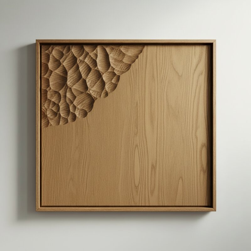 Line Péquin — tableau bois gougé 3