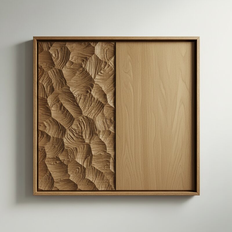 Line Péquin — tableau bois gougé 4